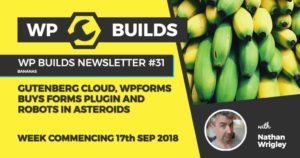 WP Builds Newsletter #31 - Gutenberg Cloud, WPForms buys forms plugin and robots on asteriods