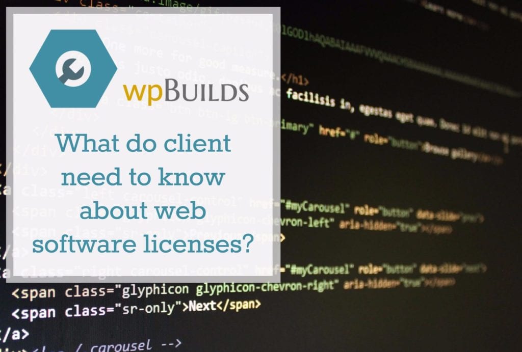 What do client need to know about web software licenses?
