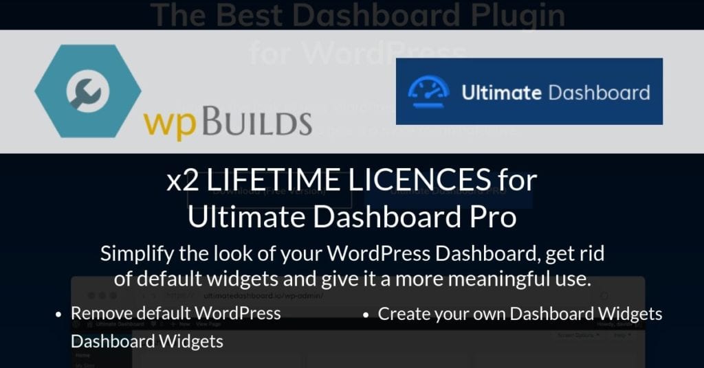 Win Ultimate Dashboard Pro in the WP Builds Giveaway
