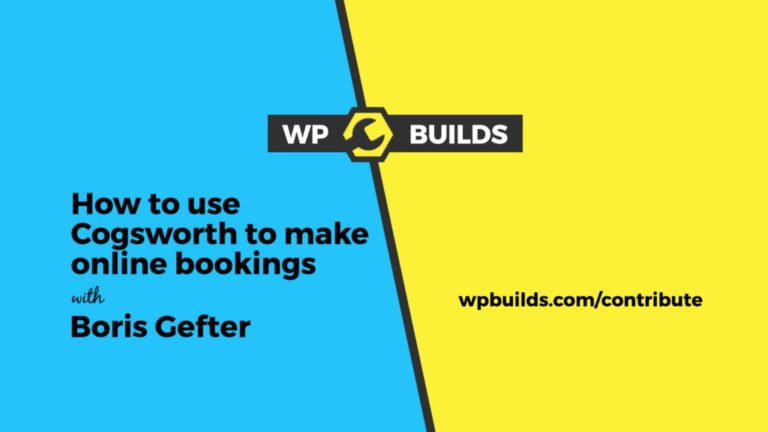 How to use Cogsworth to make online bookings with Boris Gefter