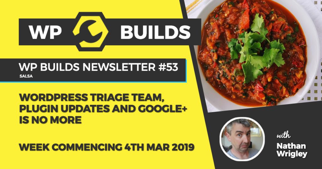 WP Builds Newsletter #53 – WordPress triage team, plugin updates and Google+ is no more