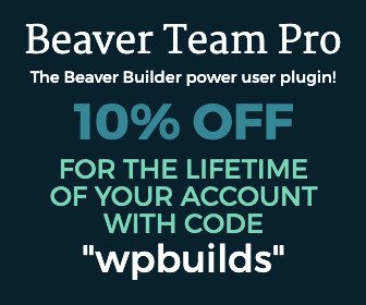 Get 10% off Beaver Team Pro - code wpbuilds