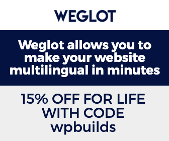 15% off Weglot on the WP Builds Deals Page