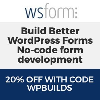 20% off WS Form with WP Builds Deals Page